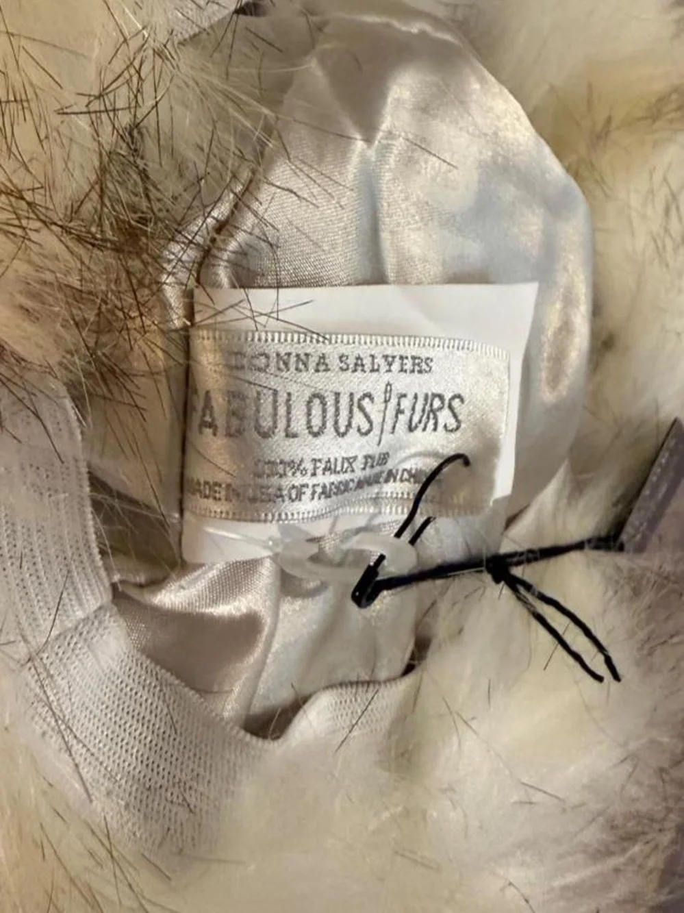 Donna Salyers Fabulous Furs Faux Fur Cossack Russian Winter Hat NWT